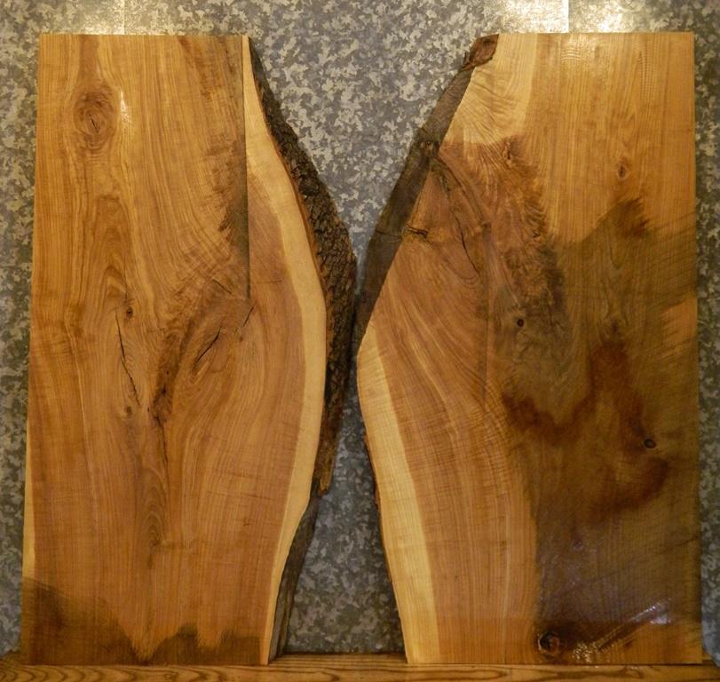 2- Natural Edge Ash Table Top Bookmatched Wood Slabs CLOSEOUT 602,608