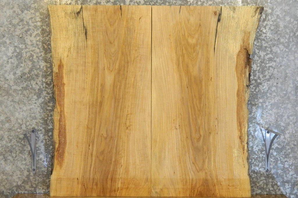 2- Live Edge Bookmatched Ash Kitchen Table Top Slabs CLOSEOUT 7010-7011