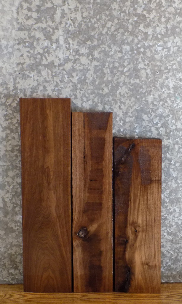 3- Reclaimed Kiln Dried Black Walnut Lumber Boards/Craft Pack 7497-7499