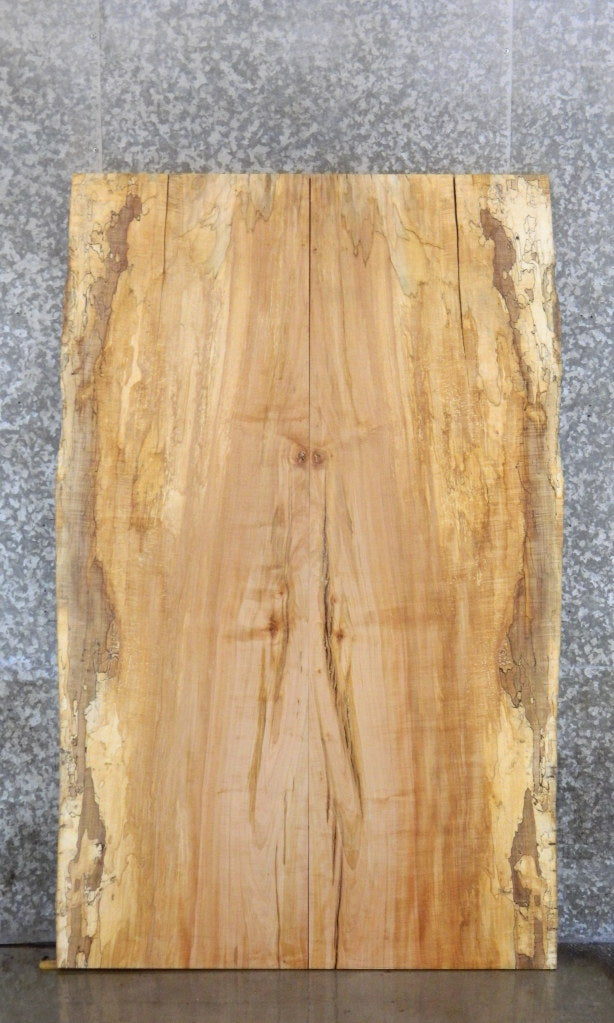 2- Maple Partial Live Edge Bookmatched Table Top Slabs CLOSEOUT 793-794