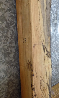 Thumbnail for Reclaimed Partial Live Edge Maple Mantel Wood Slab 8701