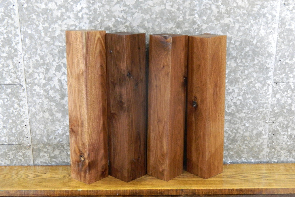 4- Kiln Dried Black Walnut Reclaimed 4x4/Turning Blocks/Blanks 9110