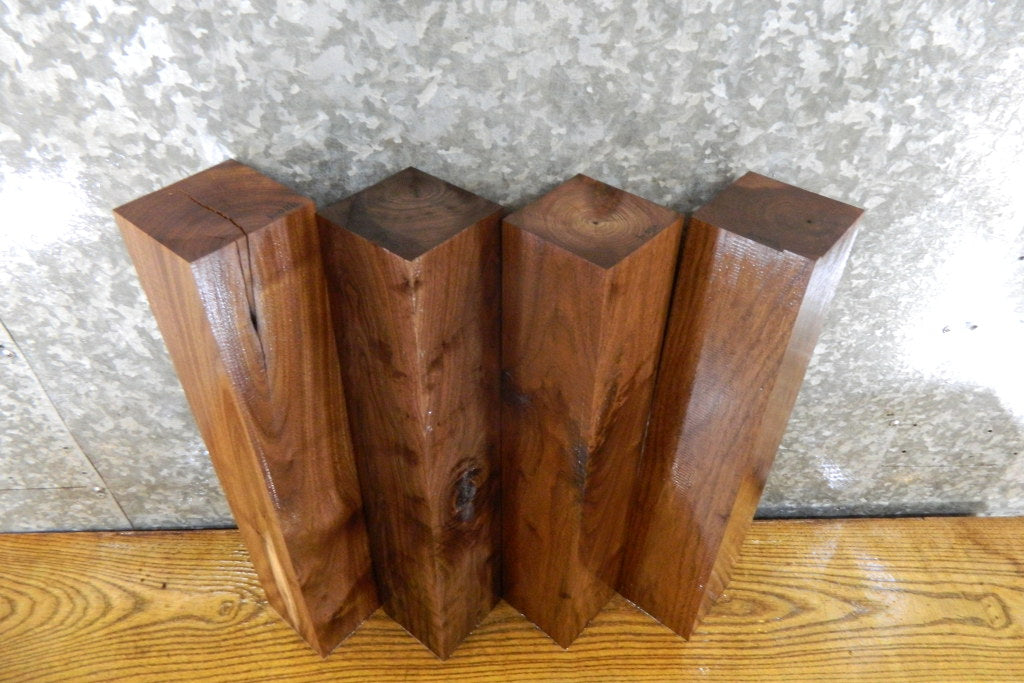4- Kiln Dried Black Walnut Reclaimed 4x4/Turning Blocks/Blanks 9110