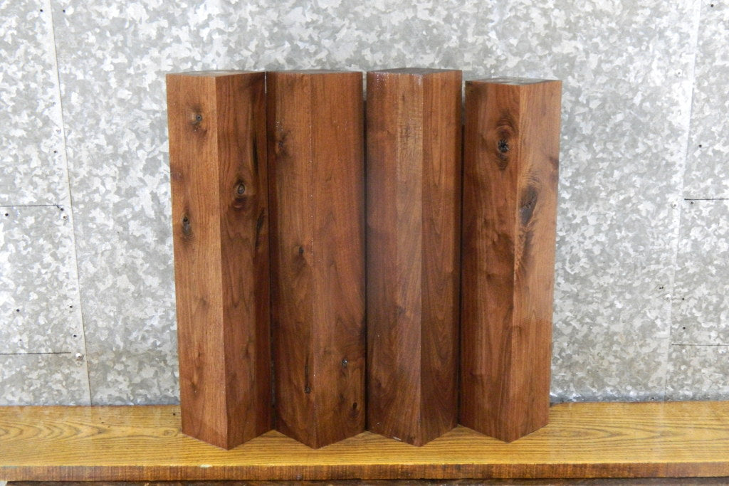 4- Black Walnut Rustic Kiln Dried 4x4/Turning Blocks/Blanks 9188