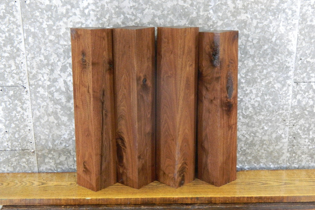 4- Black Walnut Rustic Kiln Dried 4x4/Turning Blocks/Blanks 9188