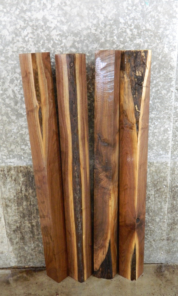 4- Salvaged Black Walnut Kiln Dried 4x4 Turning Blocks/Blanks 9207