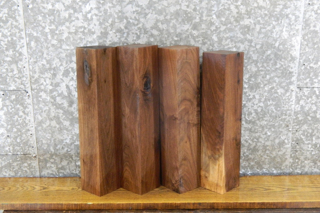 4- Kiln Dried Reclaimed Black Walnut 4x4/Turning Blocks/Blanks 9210