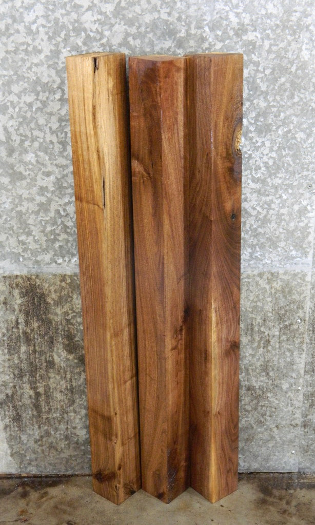 3- Black Walnut Rustic Kiln Dried 4x4 Turning Blocks/Table Legs 9267