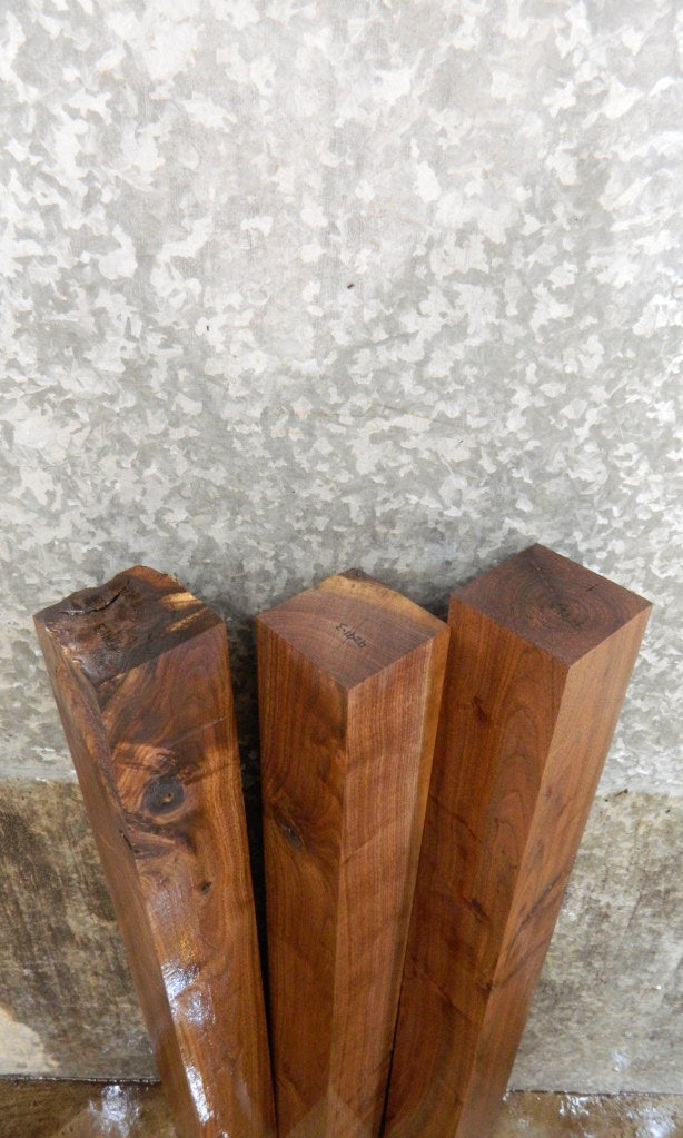 3- Black Walnut Kiln Dried Salvaged 4x4 Turning Blocks/Table Legs 9291
