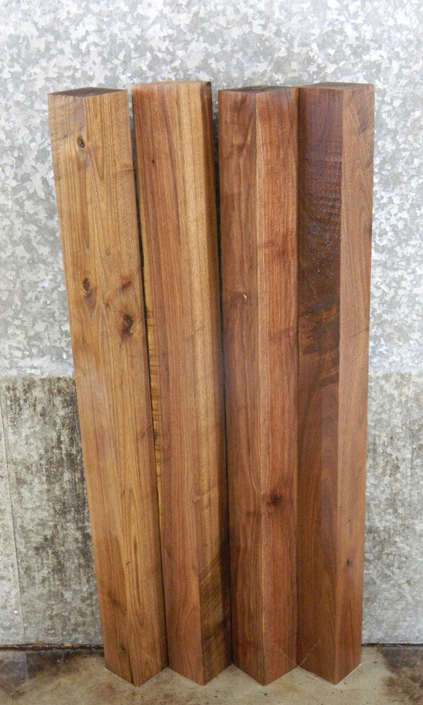 4- Kiln Dried Reclaimed Black Walnut 4x4 Turning Blocks/Blanks 9309