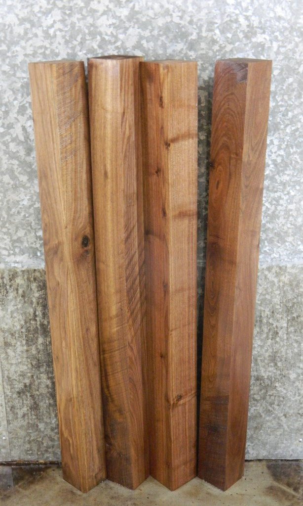 4- Kiln Dried Reclaimed Black Walnut 4x4 Turning Blocks/Blanks 9309