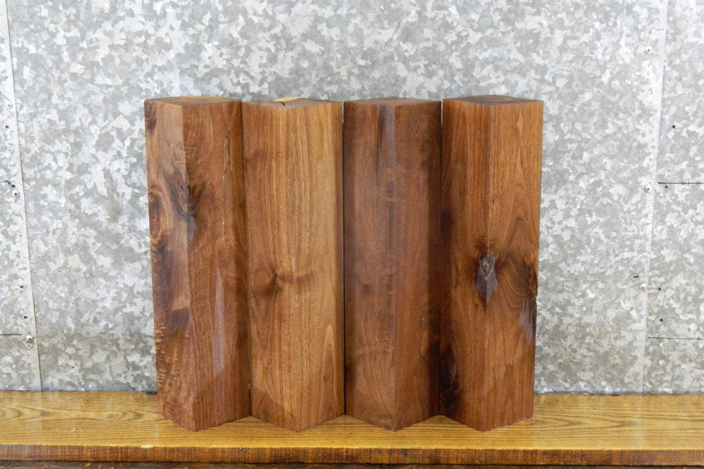 4- Kiln Dried Black Walnut Reclaimed 4x4/Turning Blocks/Blanks 9372