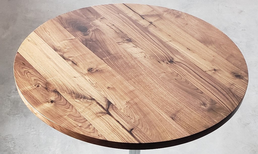 Tochi træ Skeptisk gentagelse 1 1/2" Thick Solid Wood Custom Round Table Top - 18" to 60" — Lumber Shack