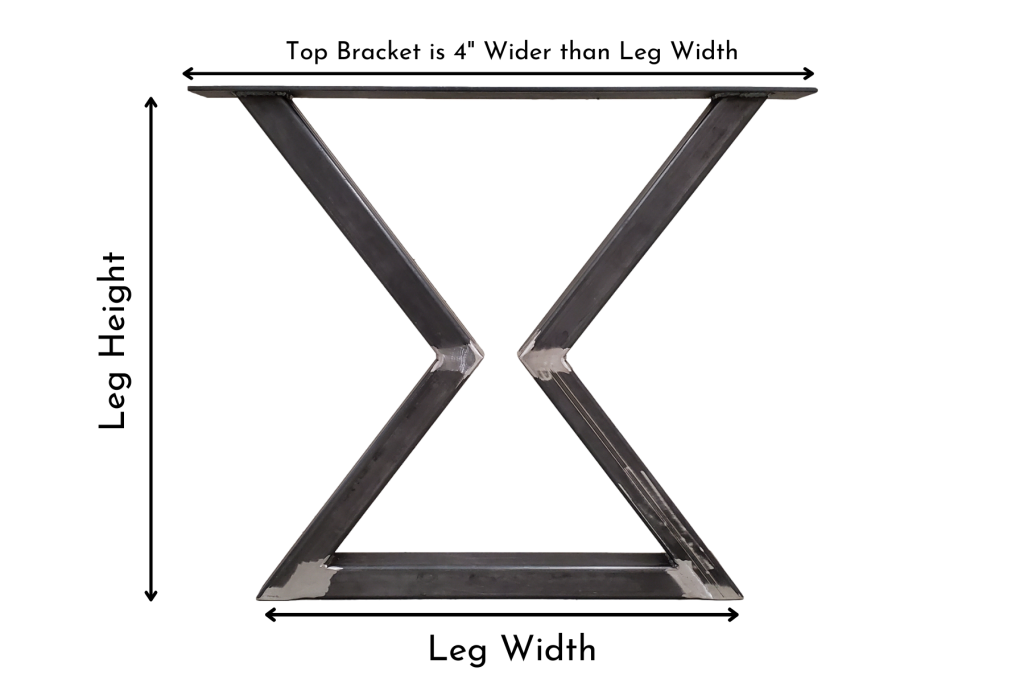 Hourglass Metal Table Legs