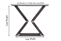 Thumbnail for Hourglass Metal Table Legs